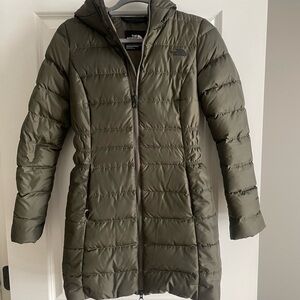 The North Face Olive Green Puffer Parka Jacket 550